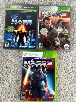 Mass Effect Trilogy Bundle Lot (Microsoft Xbox 360) - Tested • $12.74