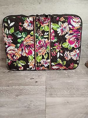 Vera Bradley Brown Floral Quilted Soft Shell Laptop Case 17x12 • $39