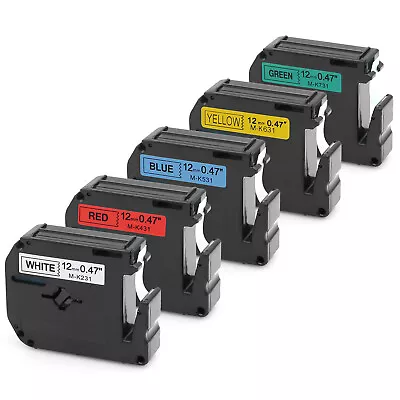 Brother Label Tape M231 MK-231 MK231 12mm Ptouch M Tape Label Maker PT-M95 PT-65 • $12.99