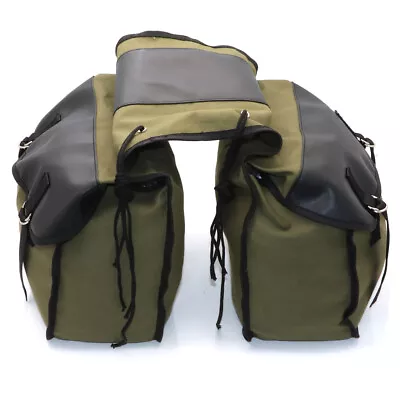 Motorbike Saddle Bag Motorcycle Canvas Waterproof Panniers Box Side Tools Bag  • $28.79