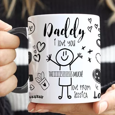 Personalised  I LOVE YOU  Mug Dad Fathers Day Gift | Birthday Gift For Dad Daddy • £17.75