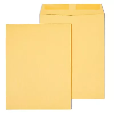 Staples Gummed Flap Kraft Catalog Envelopes 9-1/2  X 12-1/2  Brown 100/BX 534743 • $17.68