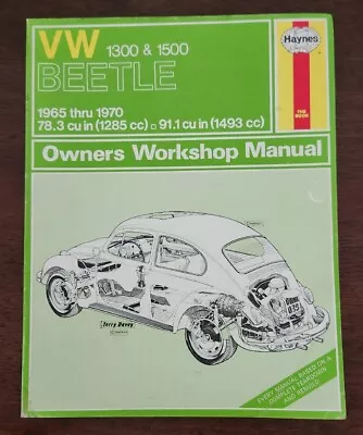 Haynes VW Beetle 1300 & 1500 Workshop Manual  1965 Thru 1970 • $15.86