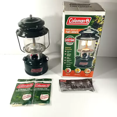 Vintage 2001 Coleman Two Mantle Gas Lantern Camping 288A700 Green In Box • $49.99