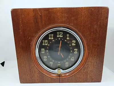 Lux Clock Mfg Co. Classic Wind Clock Vintage Orange Hands FOR PARTS • $20