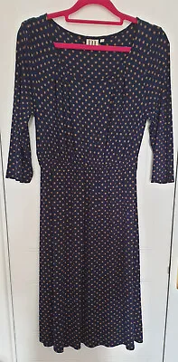 £9 • Buy Blue Polka Dot Next Maternity Dress, Size 8, Belt