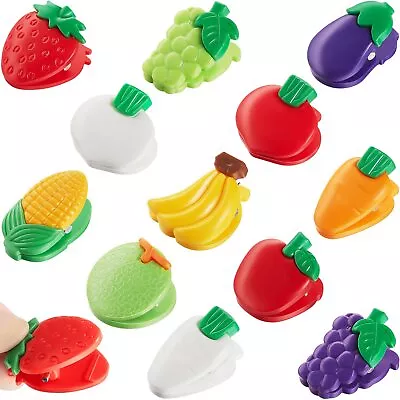 12 Pieces Fruit Kitchen Clips Plastic Bread Bag Clips Cute Chip Clips Funny B... • $18.55