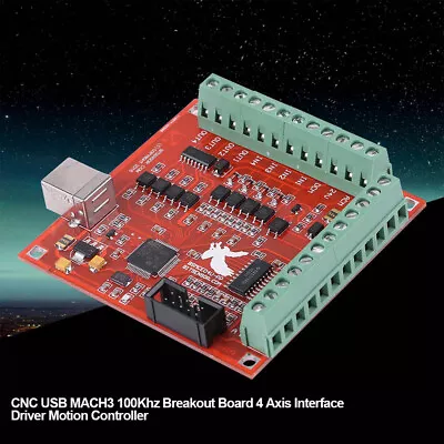 CNC USB MACH3 Breakout Board 4 Axis Interface Driver Motion Controller 100Khz • $19.90