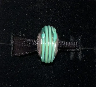 $25 • Buy Genuine Pandora Green Swirl Murano Glass Charm