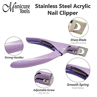 Professional False Nail Tip Cutter Clipper Slicer Nails Edge Salon Tip Trimmer • £3.99