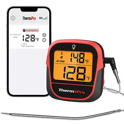 ThermoPro Wireless Digital Meat Thermometer For Cooking Grilling Bluetooth Probe • $28.99