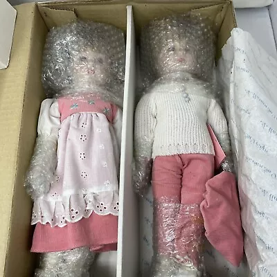 16  Porcelain Twin Brother Sister  Marian Yu Design MYD Used W/box • $39.99