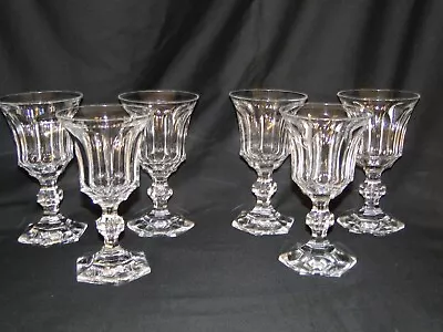 $225 • Buy Val St. Lambert Crystal Wine Goblets Metternich Pattern - Set Of 6