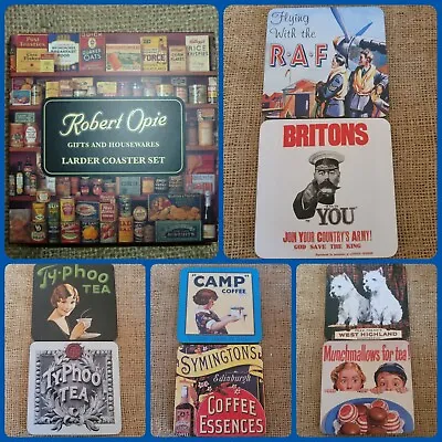Robert Opie Nostalgic Coaster Sets. Retro Food/drink Adverts. Larder. Kitchener • £5.40