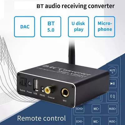 5V 1A DAC Audio Decoder Adapter Receiver Amp U-disk Player With Bluetooth 5.0 • £26.39