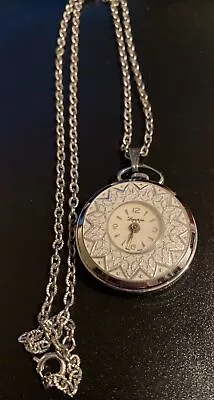 Vintage Lucerne Pendant Watch Necklace • $30