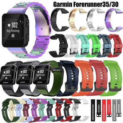 Strap For Garmin Forerunner 30 35 35J Silicone/Nylon/Stainless Steel Watch Band • $10.58