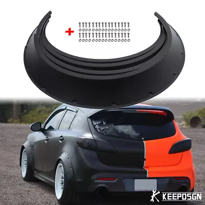 For Mazda 3 6 Speed3 MX-5 Matte Fender Flares 4  Wheel Arched CONCAVE Widebody • $99.28