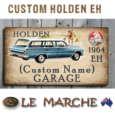 GM HOLDEN EH Custom Name Garage Wooden Rustic Plaque / Sign FREE POST 🚗 • $17.95