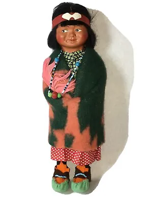 9” Vintage Antique Madame HENDREN Indian Native American Child Beautiful MINTY • $57.03