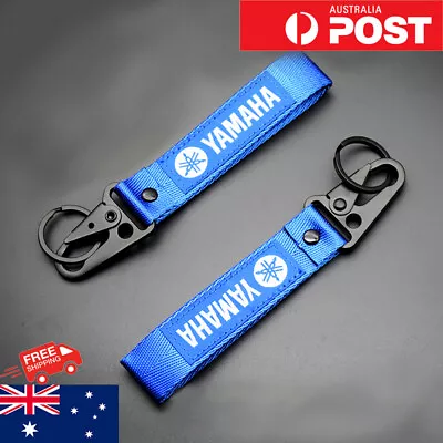 $12.90 • Buy YAMAHA BLUE MotoGP Keyring Motorcycle Bike Keychain W/ Wrist Strap Car Gift AU