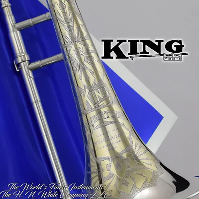1940 Vintage King H. N. White 2B Silver Tone Trombone Sterling Silver Bell • $3899