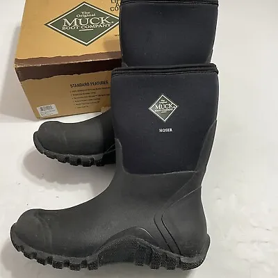 Muck Boot Hoser High Classic Boots (HSH-000A) Black Mens 9 Womens 10 • $75.19