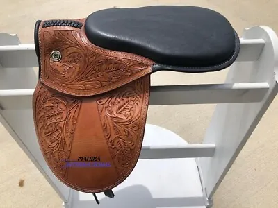 Exercise Racing Horse Saddle Leather -Hand Tool Carving Size 17  • $140.06