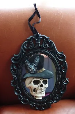 £15 • Buy Skull In Top Hat Resin Mirror Glass Gothic Halloween Steampunk New