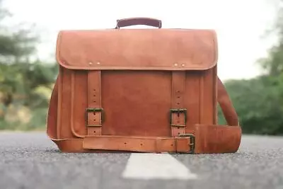 New Vintage Men Genuine Leather Satchel Shoulder Laptop Bag Messenger Briefcase • $56.91