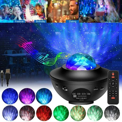 $21.95 • Buy LED Night Light Star Galaxy Projector Lamp Rotating Music Starry Room Kids Gift