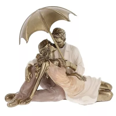 Rainy Day Romance Couple Lazing Figurine Ornament 11.5 X 18cm Gift Boxed • £24.50