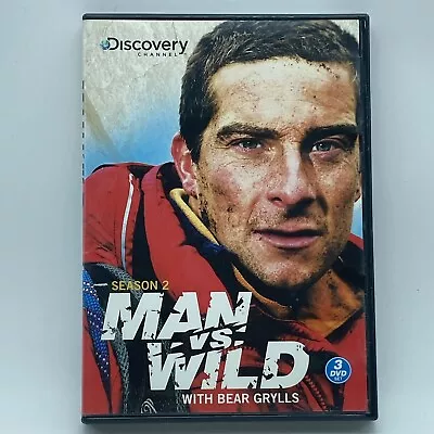 Man Vs. Wild [Season 2] 3-DVD OOP 2009 Discovery Channel Outdoors Adventure • $8.46