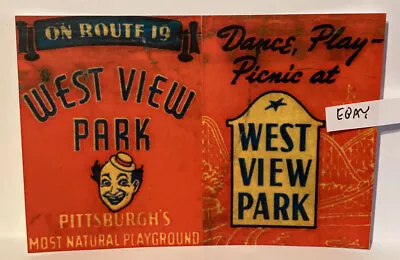 Pittsburgh Pa. West View Amusement Park Ad Rt. 19 Dance Play Picnic New Postcard • $9.95