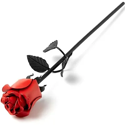 £44.75 • Buy 6th Iron Wedding Anniversary Gift For Her Forged Black Iron Rose Flower UK 6 Six