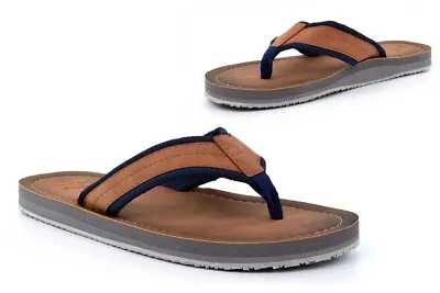 Mens Toe Post Sandals Mens Summer Sandals Mens Flip Flops Mens Mules Tan Sandals • £15.77