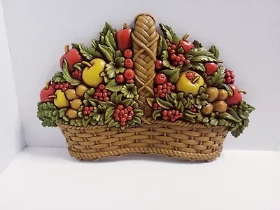 Vintage 1978 Fruit Basket Wall Art By Homco Kitchen Living Room Art #7588B • $14.50