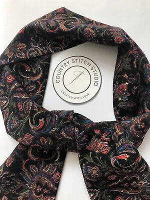 £8.99 • Buy Cravat Handmade Slim Skinny Scarf 4.5” Viyella Wool “Shirvan “ Paisley Imperfect