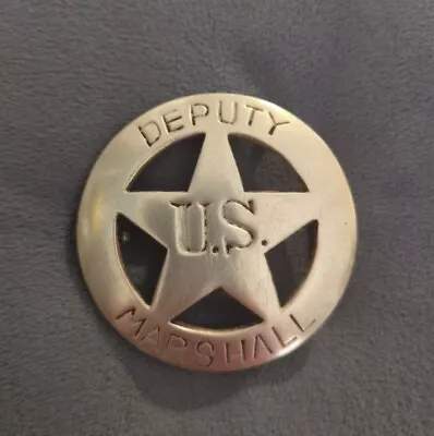 Vintage Brass Deputy U.S. Marshal Solid Brass Belt Buckle Badge • $25