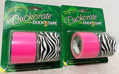 $7.90 • Buy Two Packages Of Duckorate Duck Brand Dual Rolls Duct Tape, Multiple Design, New