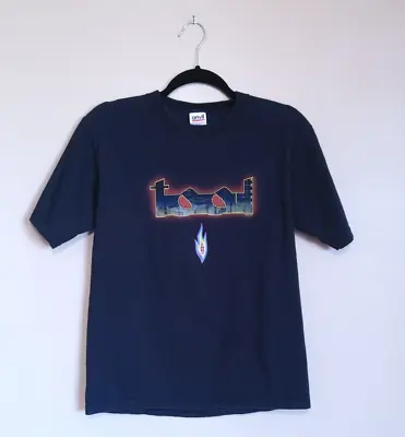 Vintage 2002 TOOL Lateralus Flaming Eye Band Tee Size Small. Black Double Sided • $45.99