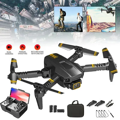 Mini Drone W/HD FPV CameraFoldable RC Quadcopter 3D Flip Drone With Dual Lens • £22.89