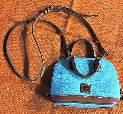 NWOT DOONEY & BURKE Zip Zip Satchel Spearmint Creme De Mint Aqua Pebbled Leather • $129.95