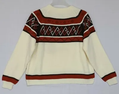 Vtg JC Penney Men's Long Sleeve Knitted Sweater Large 100% Acrylic (Q2) • $26.99