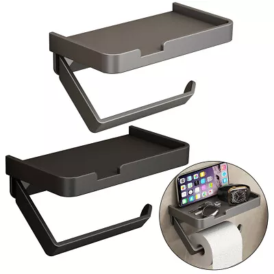 NEW Toilet Paper Roll Holder Bathroom Mobile Phone Storage Shelf Wall Mounted • $17.29
