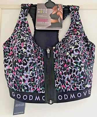 M&S Extra High Impact Non Wired Zip Front Sports Bra Various Sizes BNWT • £17.99