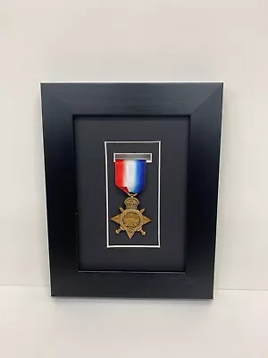 Military World WarSport Medal Display 3D Box Frame For One Medal In Black Mount • £12