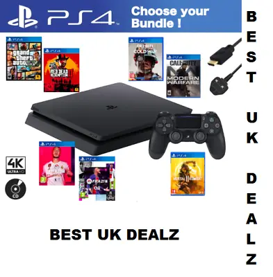 $629.72 • Buy Playstation 4 Ps4 - Choose Your Bundle - 500gb Black Console + Game + Controller