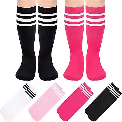 4 Pairs Kids Soccer Socks Toddler Soccer Socks Girls Boys Soccer Socks Toddler K • $41.65