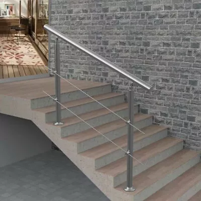 80cm In/Outdoor Handrail Garden Steps Safety Rail Balustrade Stair Handrail • £37.70